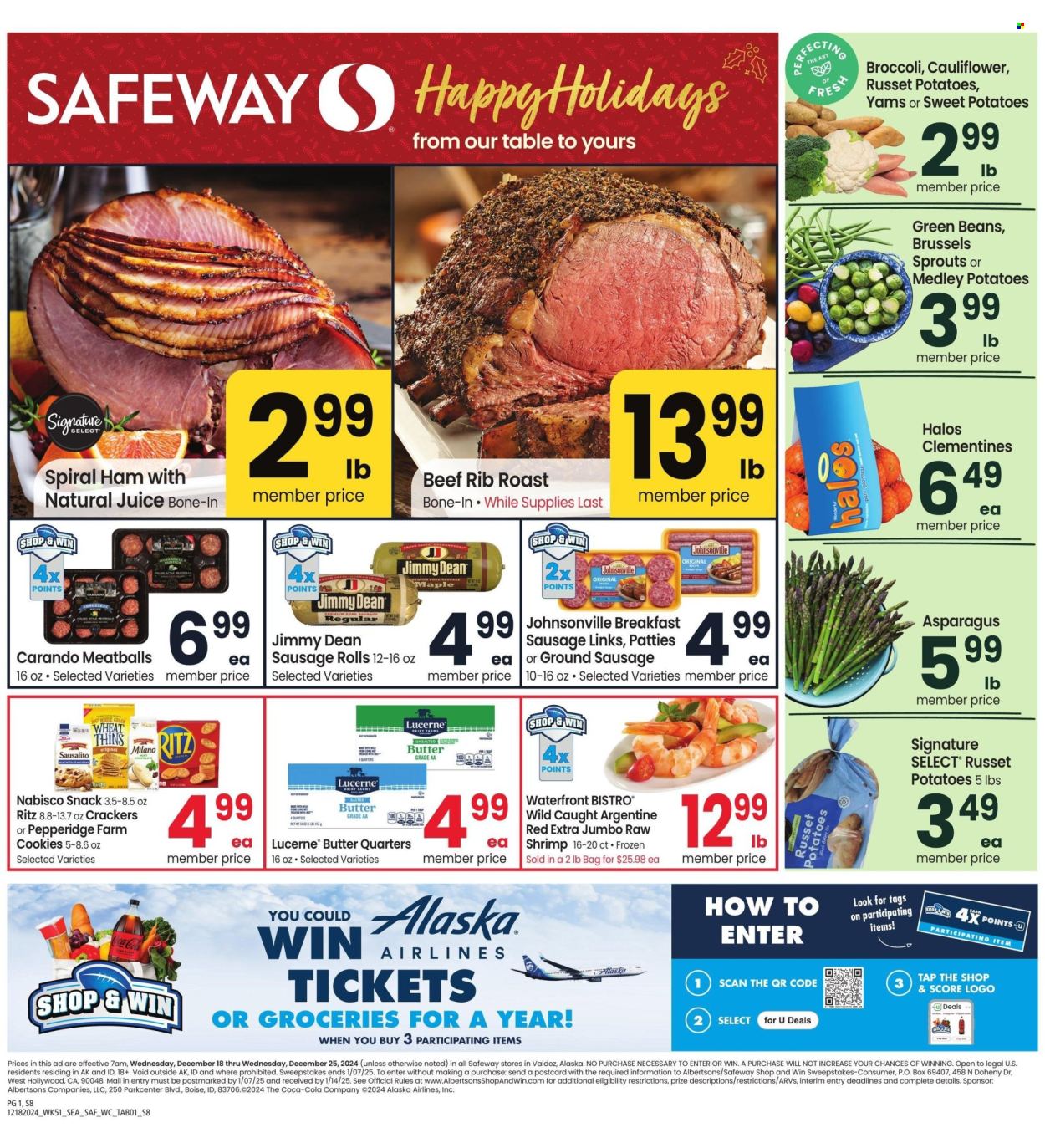 Safeway ad - 12/18/2024 - 12/24/2024. Page 1