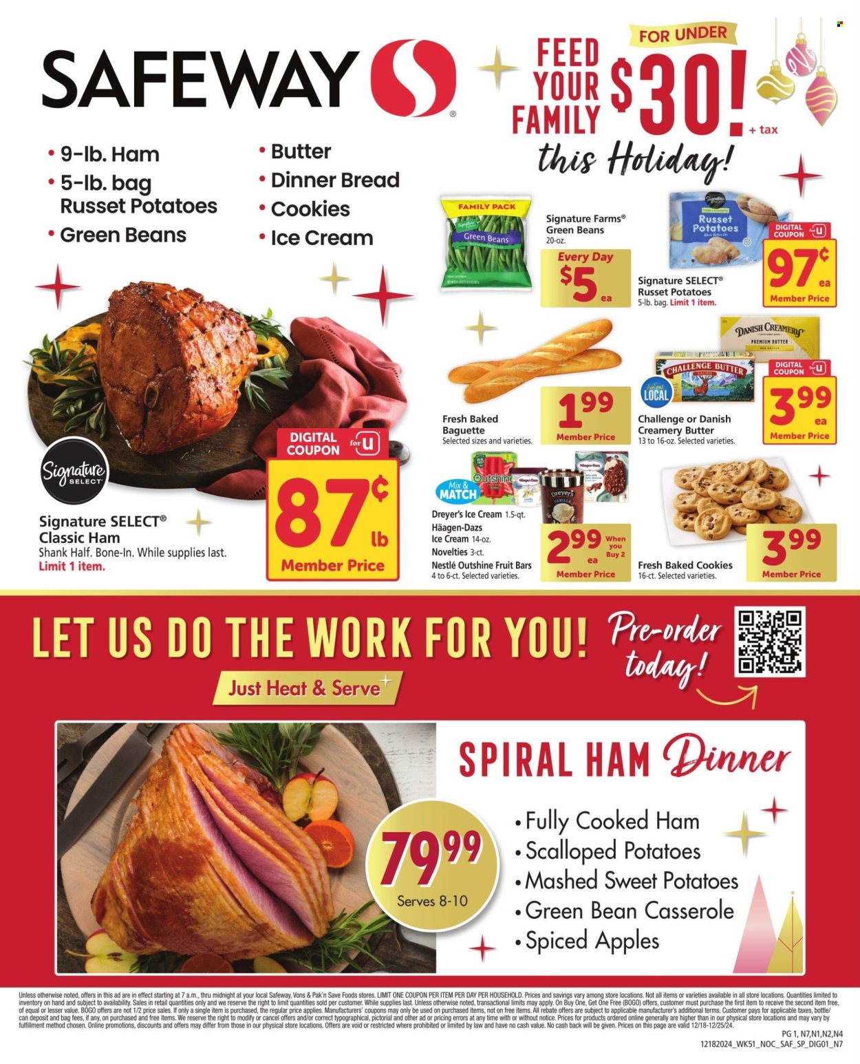 Safeway ad - 12/18/2024 - 12/25/2024. Page 1