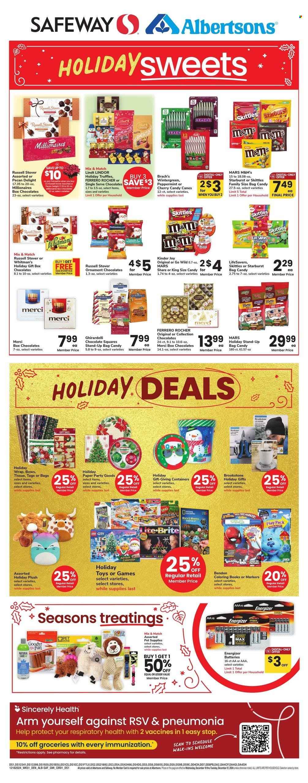 Safeway ad - 12/18/2024 - 12/31/2024. Page 1