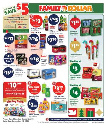 Family Dollar Flyer - 12/22/2024 - 12/28/2024.