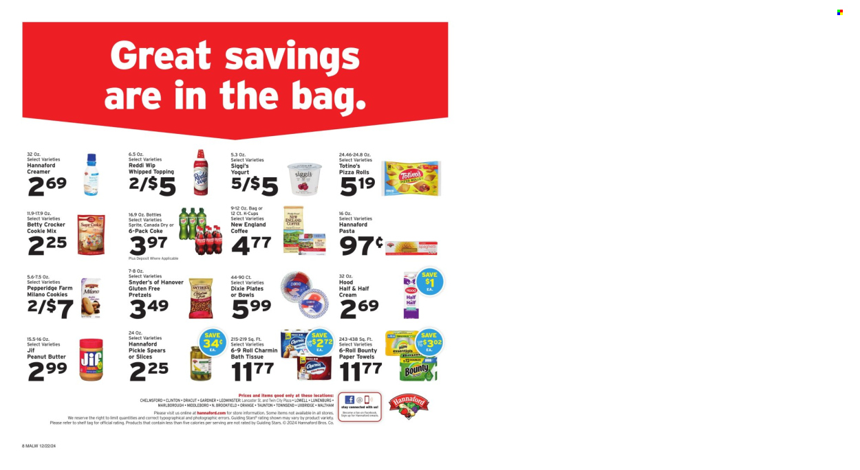 Hannaford ad - 12/22/2024 - 12/28/2024. Page 12