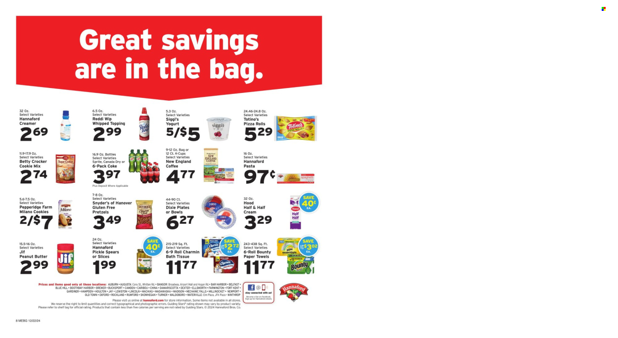 Hannaford ad - 12/22/2024 - 12/28/2024. Page 12