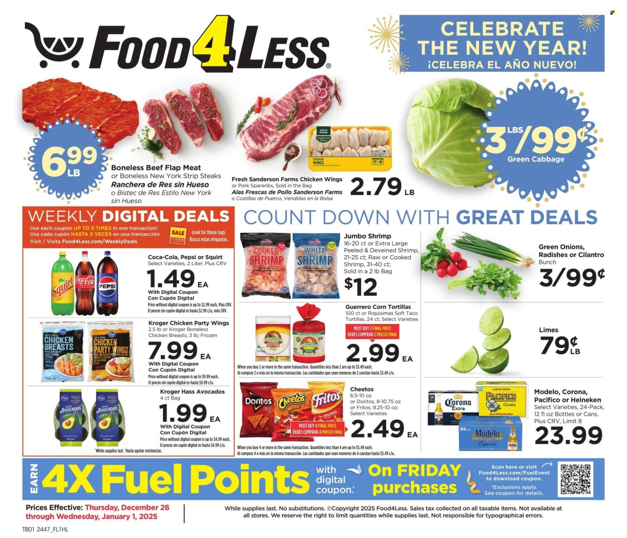 Food 4 Less ad - 12/26/2024 - 01/01/2025. Page 1