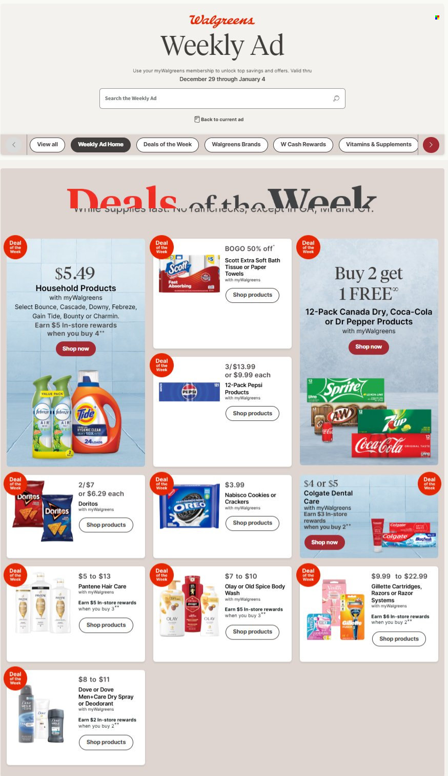 Walgreens ad - 12/29/2024 - 01/04/2025. Page 1