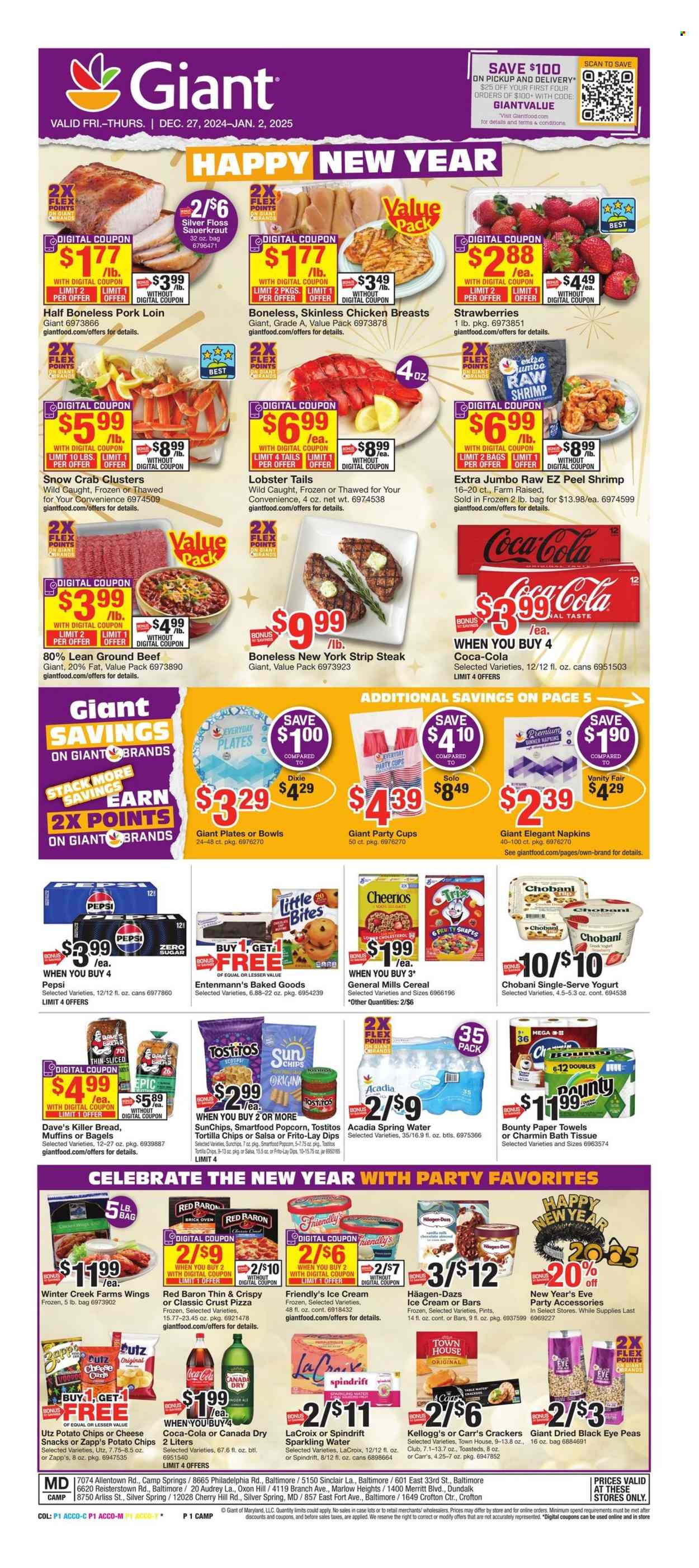 Giant Food ad - 12/27/2024 - 01/02/2025. Page 1