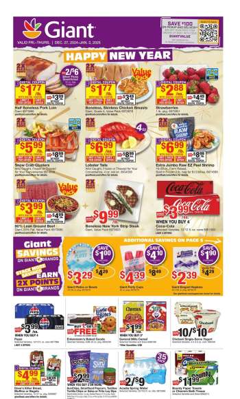 Giant Food Flyer - 12/27/2024 - 01/02/2025.