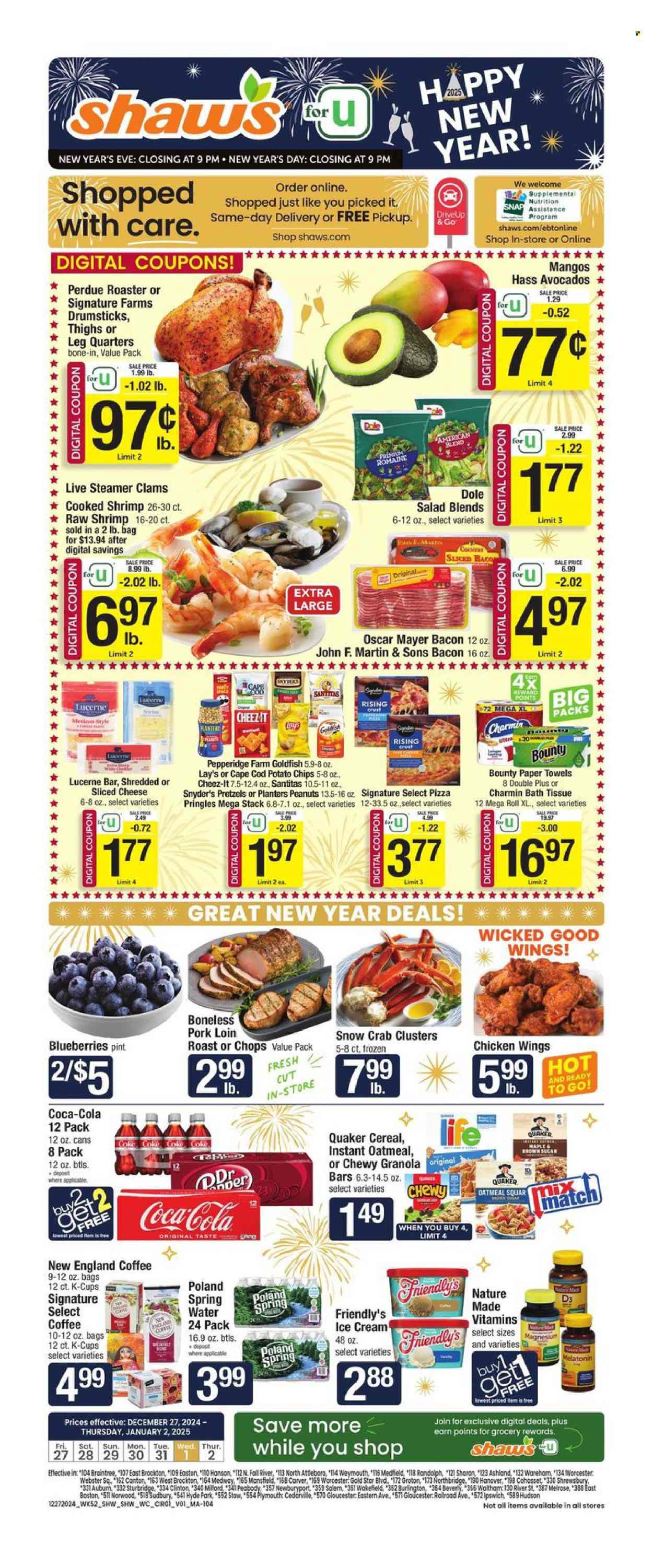 Shaw’s ad - 12/27/2024 - 01/02/2025. Page 1