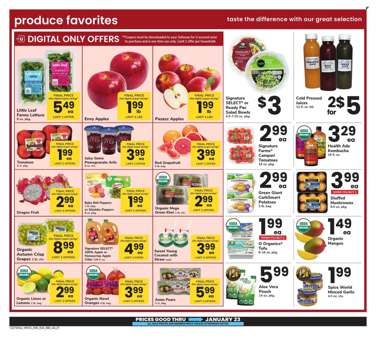 Safeway ad - 12/27/2024 - 01/23/2025. Page 4