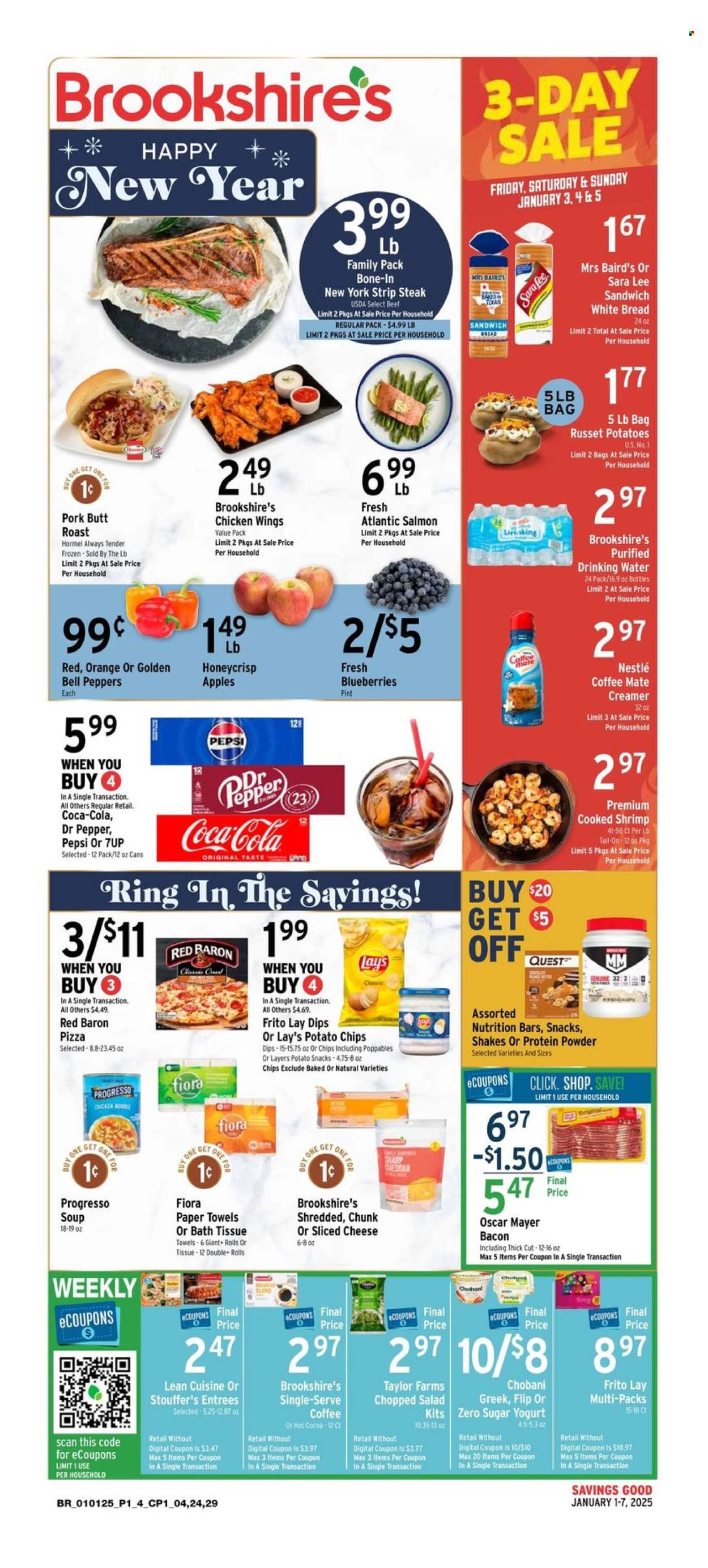 Brookshires ad - 01/01/2025 - 01/07/2025. Page 1