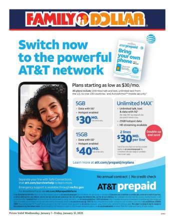 Family Dollar Flyer - 01/01/2025 - 01/31/2025.