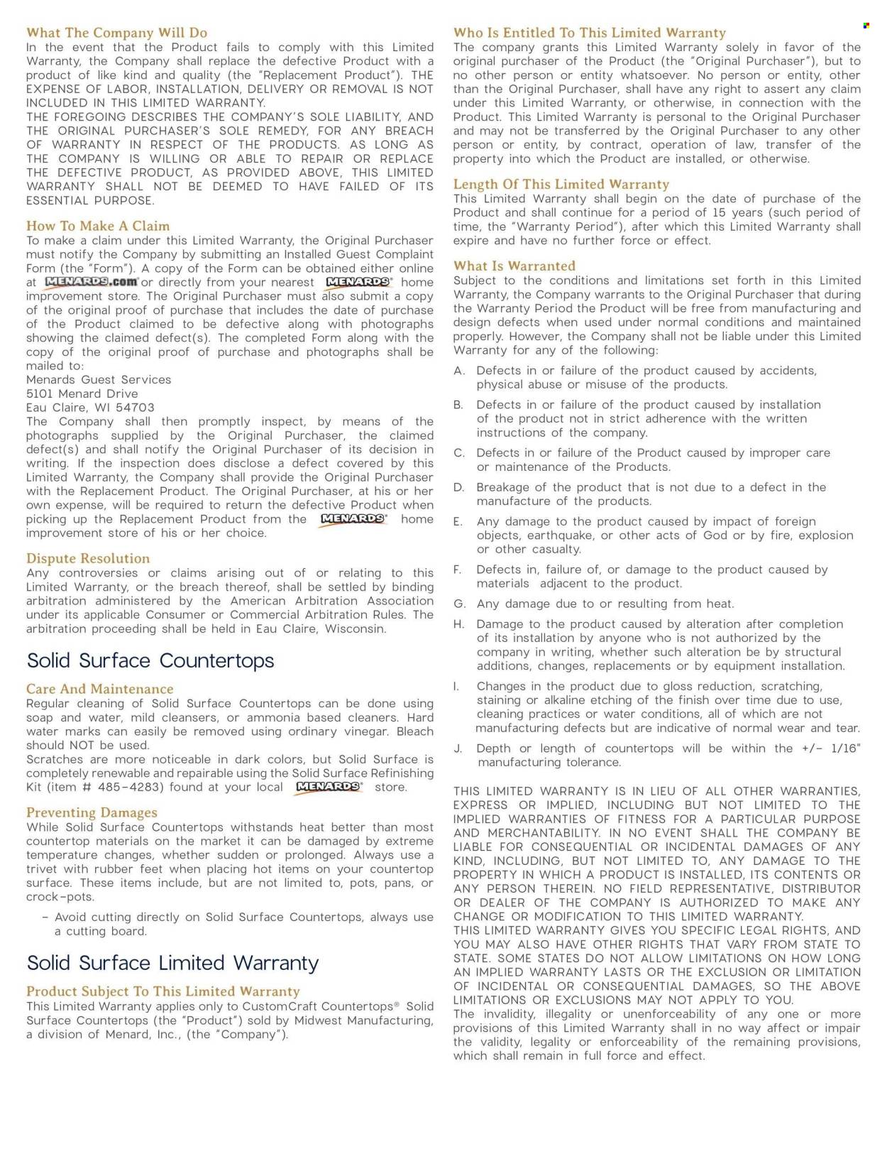Menards ad - 01/01/2025 - 12/31/2025. Page 93