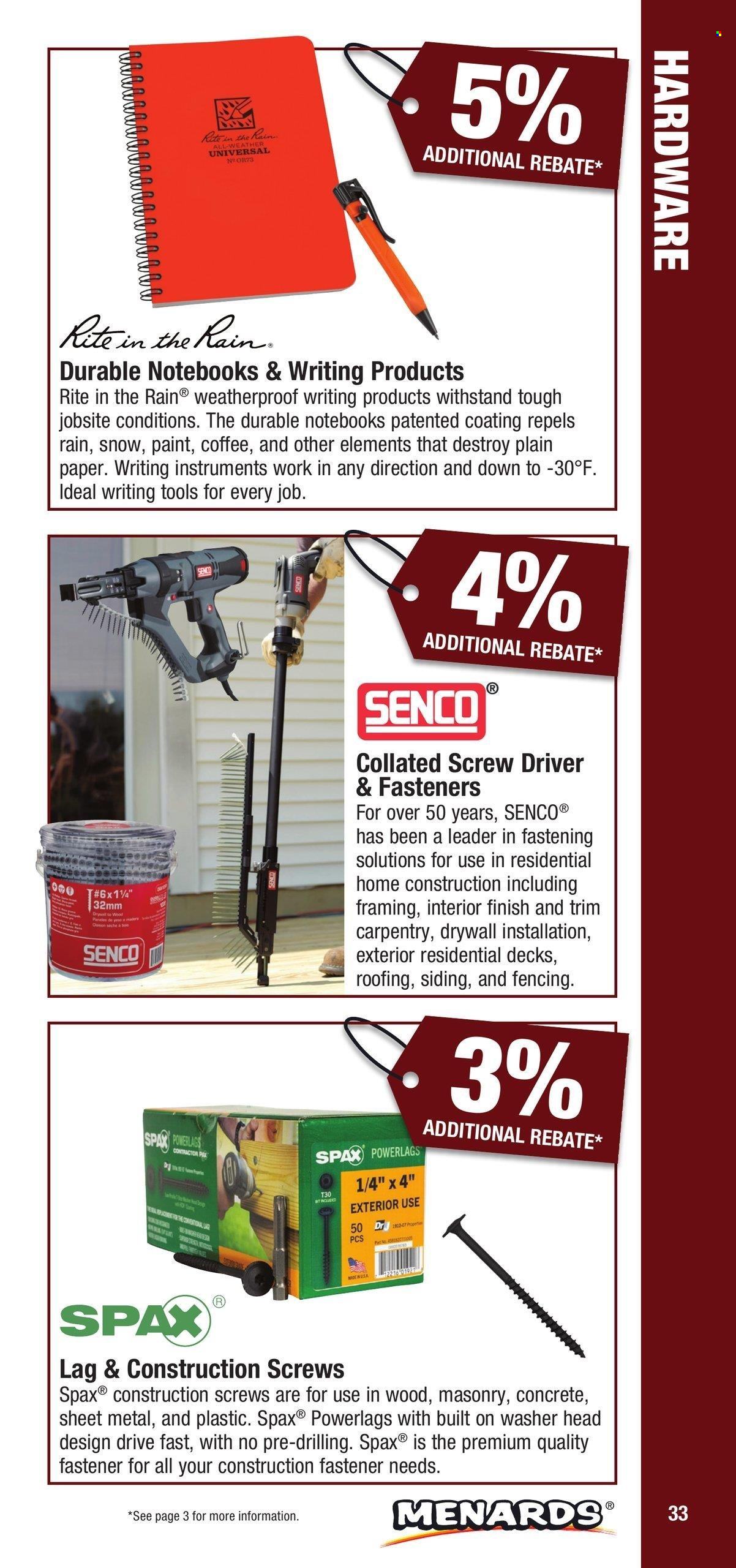 Menards ad - 01/01/2025 - 12/31/2025. Page 33