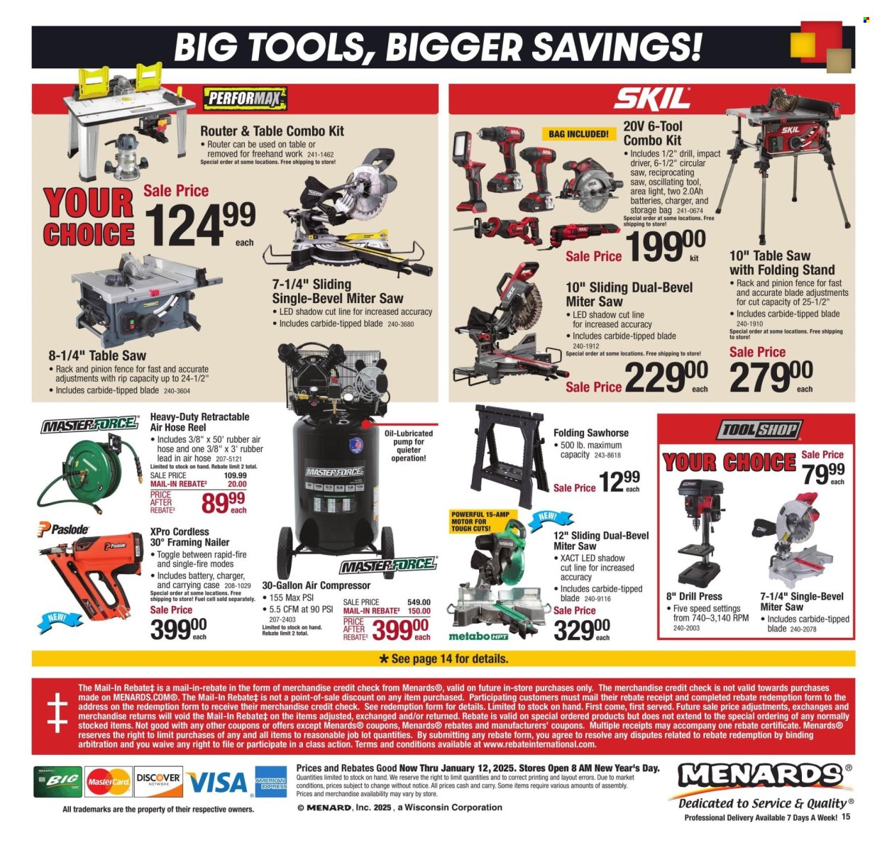 Menards ad - 01/01/2025 - 01/12/2025. Page 22