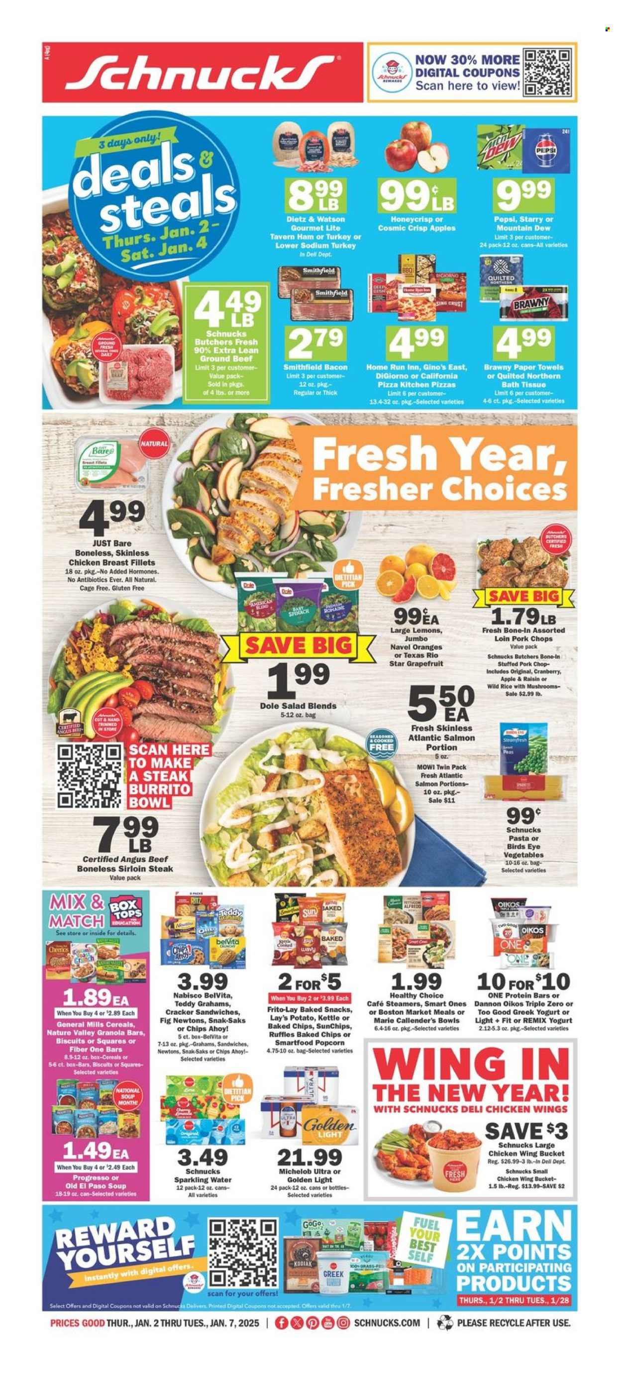 Schnucks ad - 01/02/2025 - 01/07/2025. Page 1