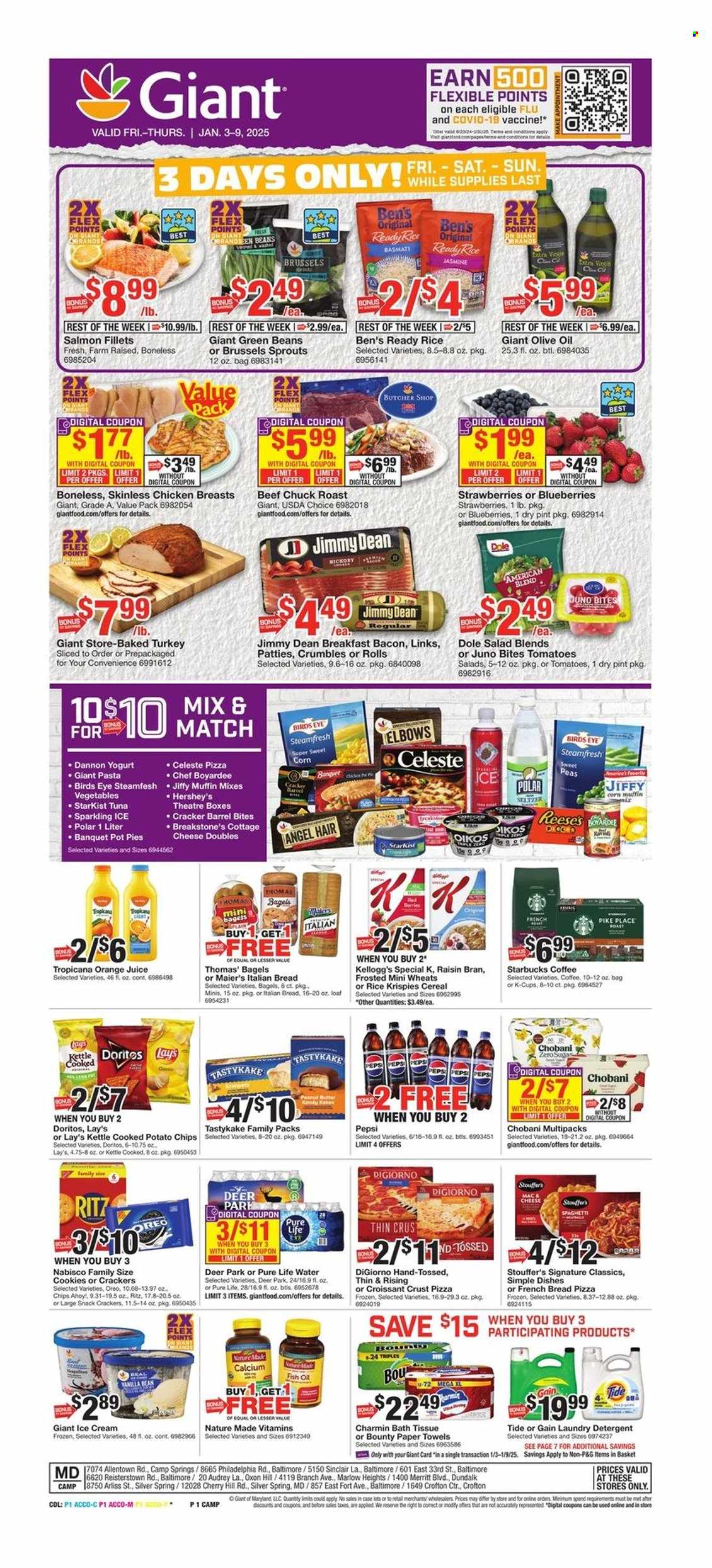 Giant Food ad - 01/03/2025 - 01/09/2025. Page 1