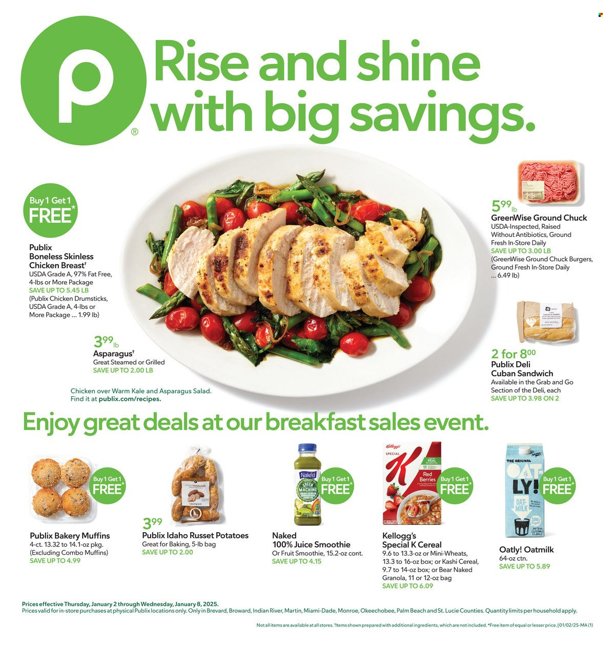Publix ad - 01/02/2025 - 01/08/2025. Page 1