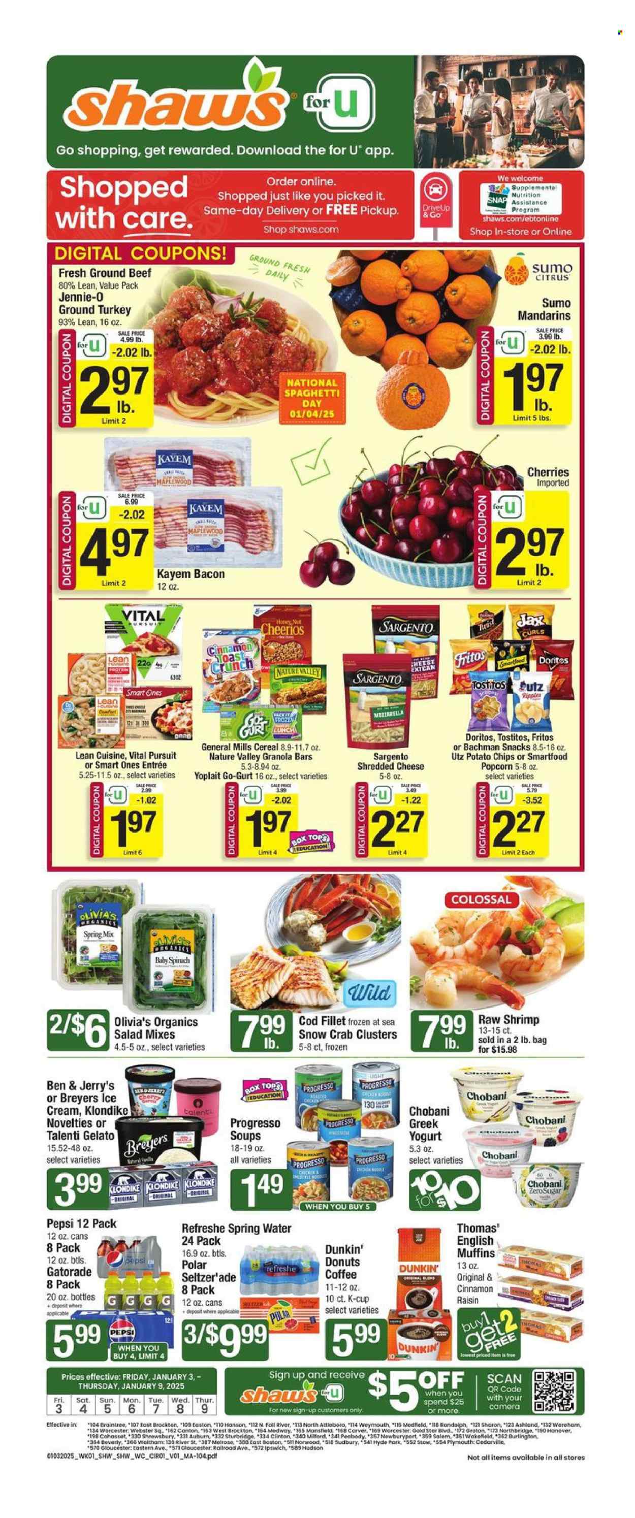 Shaw’s ad - 01/03/2025 - 01/09/2025. Page 1