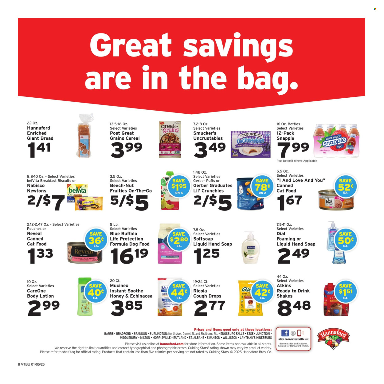 Hannaford ad - 01/05/2025 - 01/11/2025. Page 8