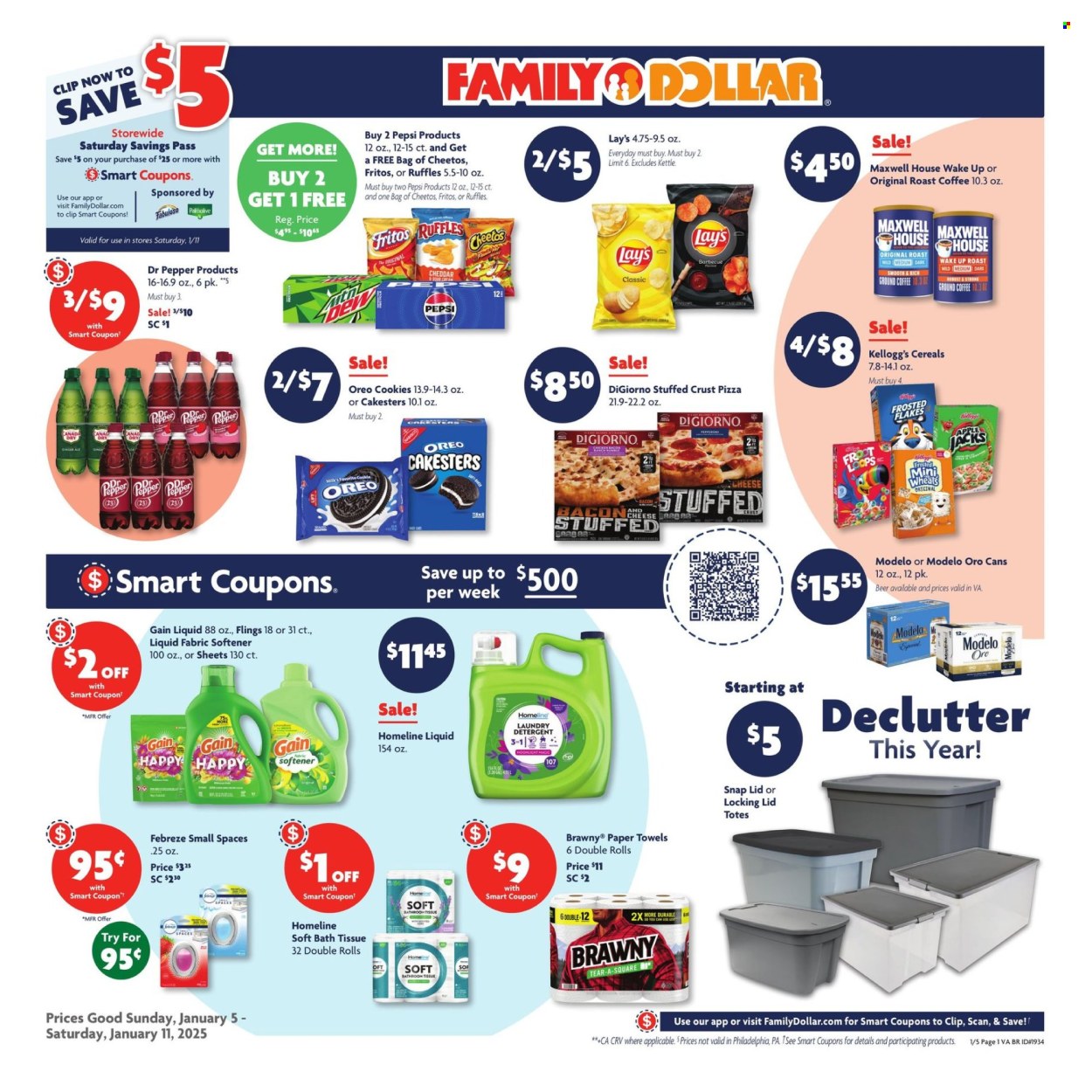 Family Dollar ad - 01/05/2025 - 01/11/2025. Page 1