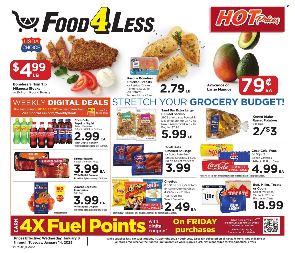 Food 4 Less ad - 01/08/2025 - 01/14/2025. Page 1