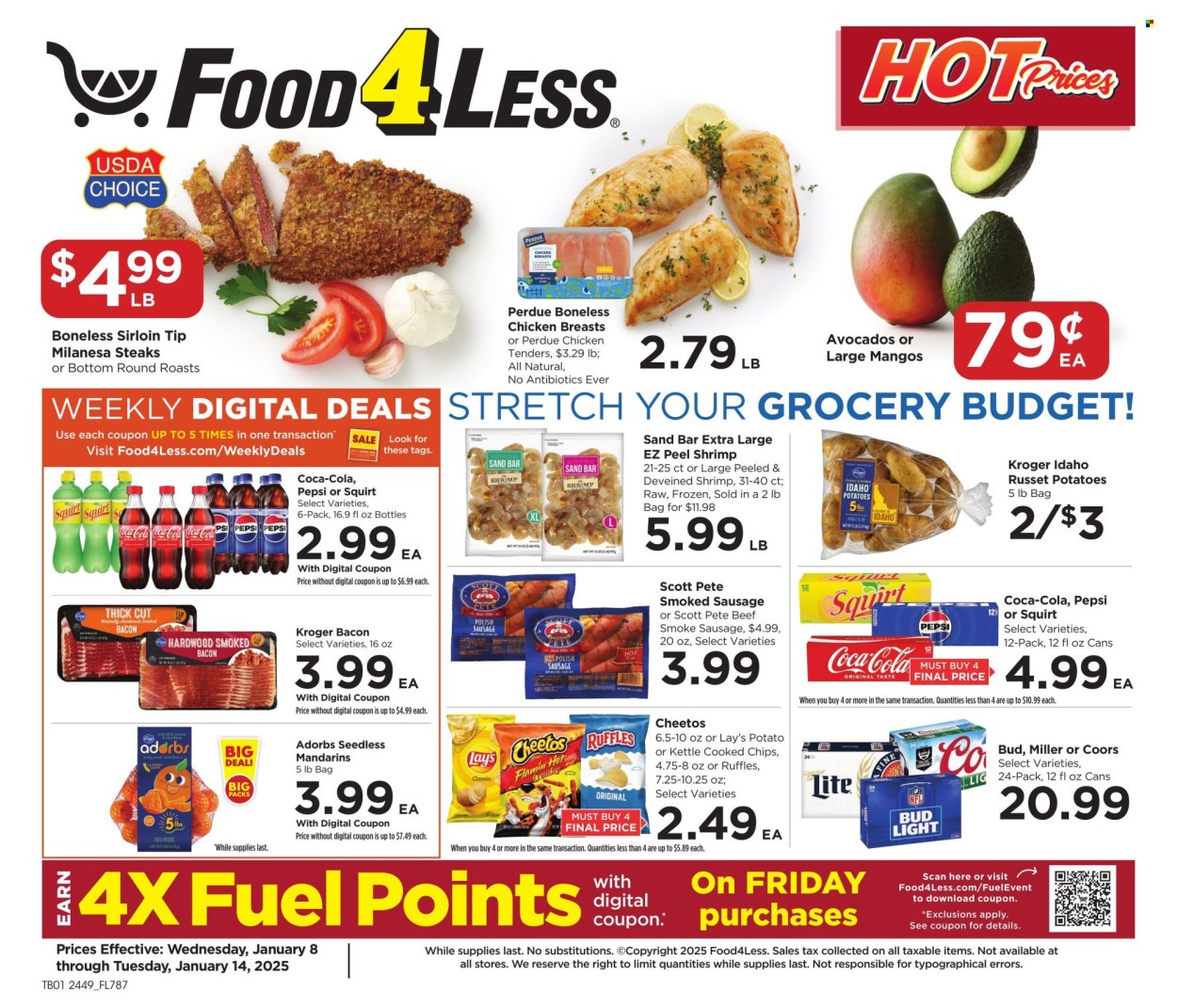 Food 4 Less ad - 01/08/2025 - 01/14/2025. Page 1
