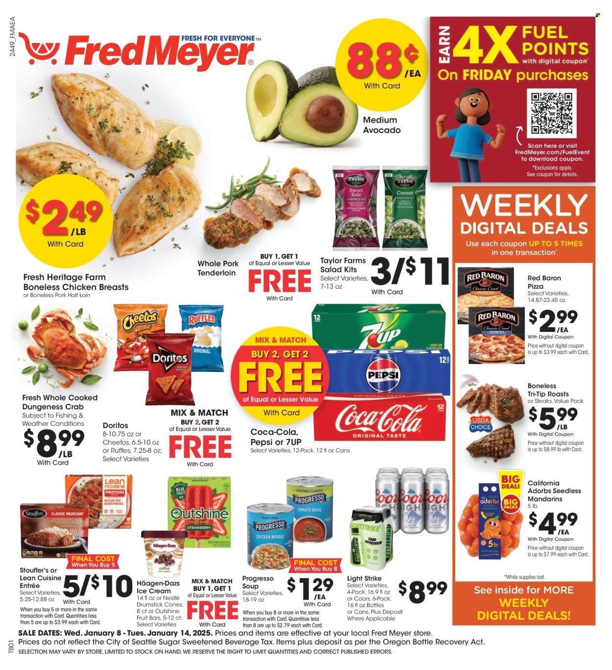 Fred Meyer ad - 01/08/2025 - 01/14/2025. Page 1