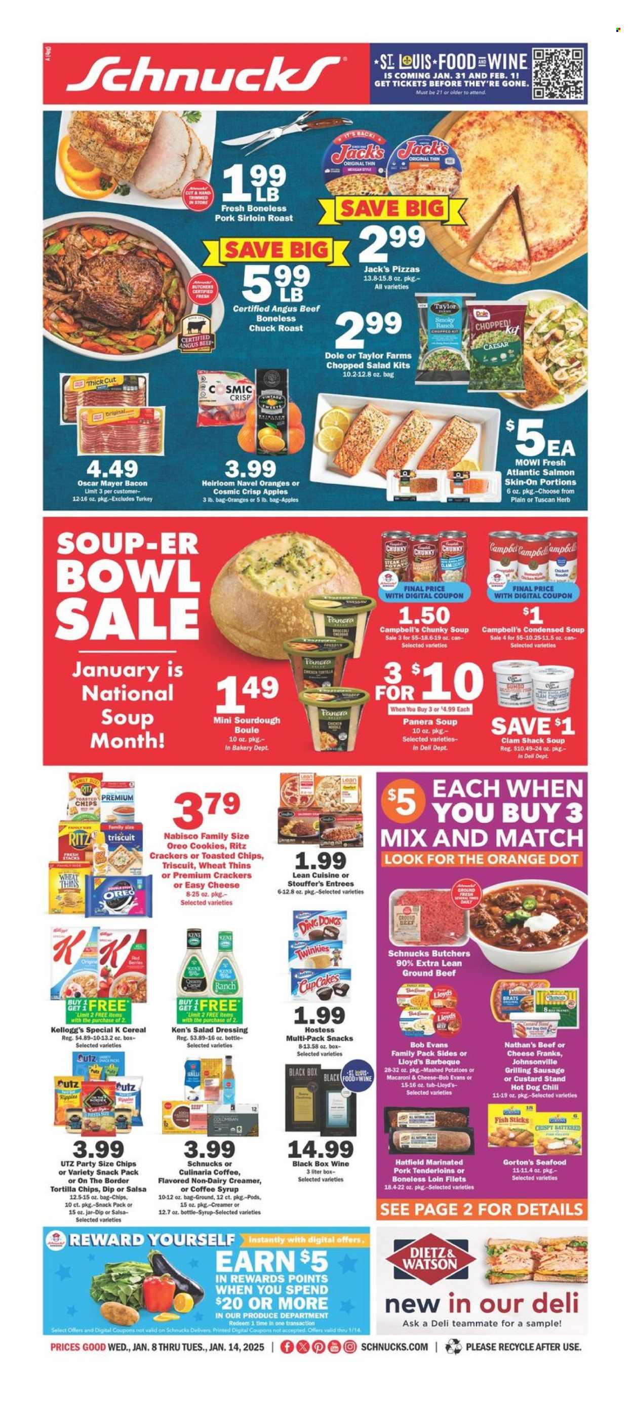Schnucks ad - 01/08/2025 - 01/14/2025. Page 1