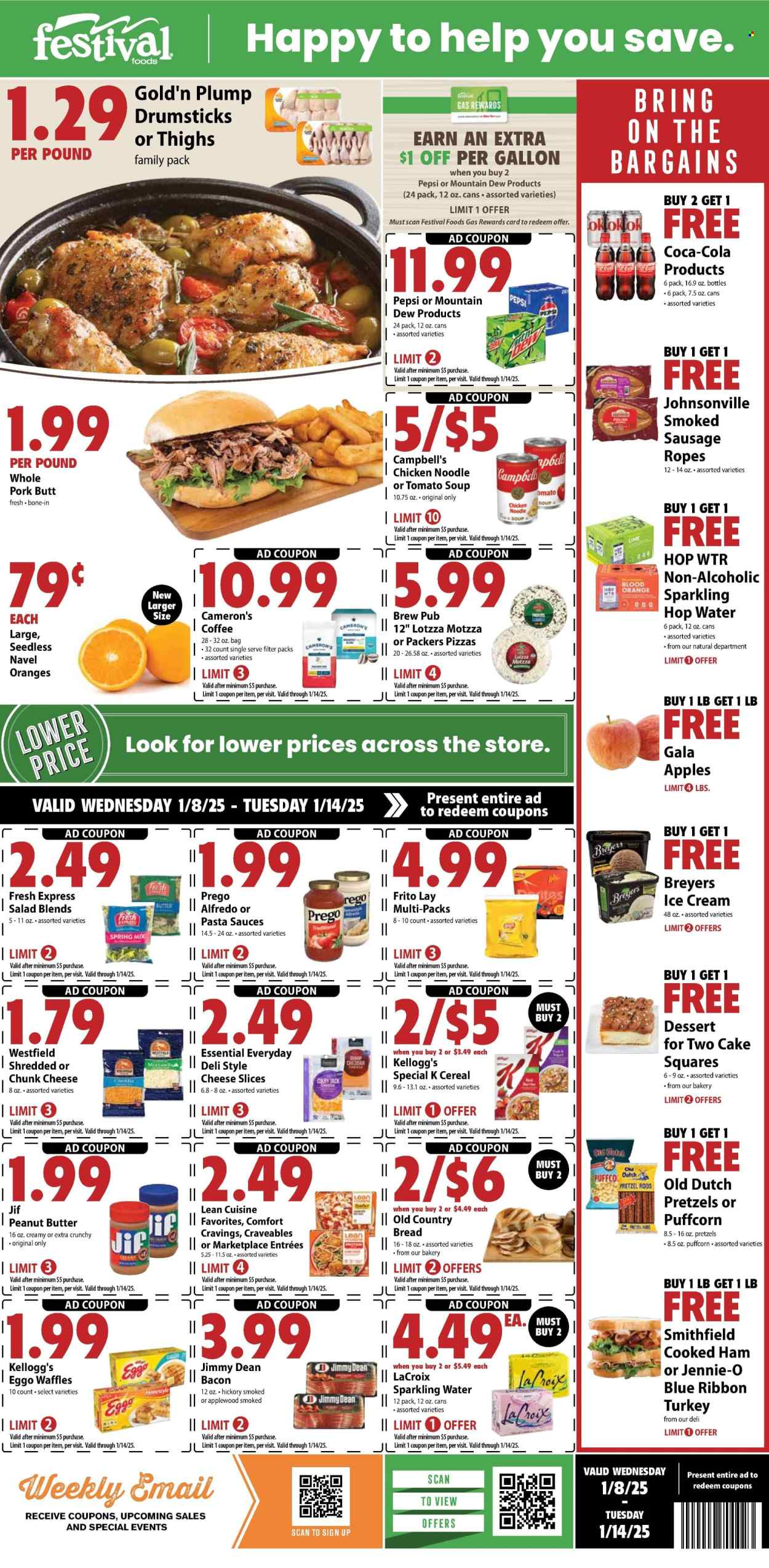 Festival Foods ad - 01/08/2025 - 01/14/2025. Page 1
