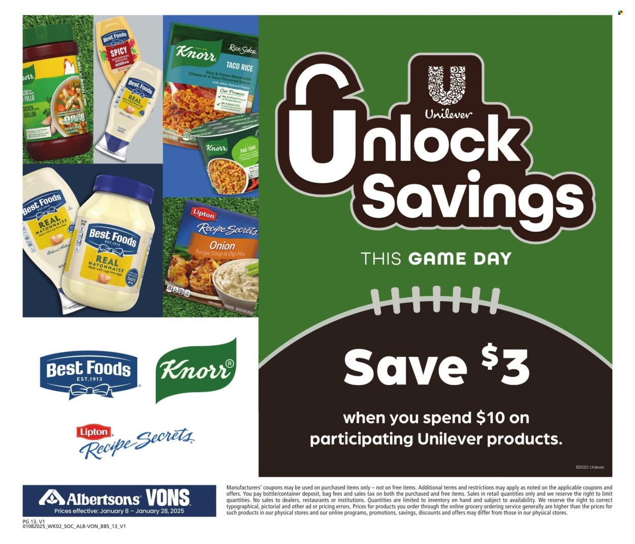 Albertsons ad - 01/08/2025 - 01/28/2025. Page 13