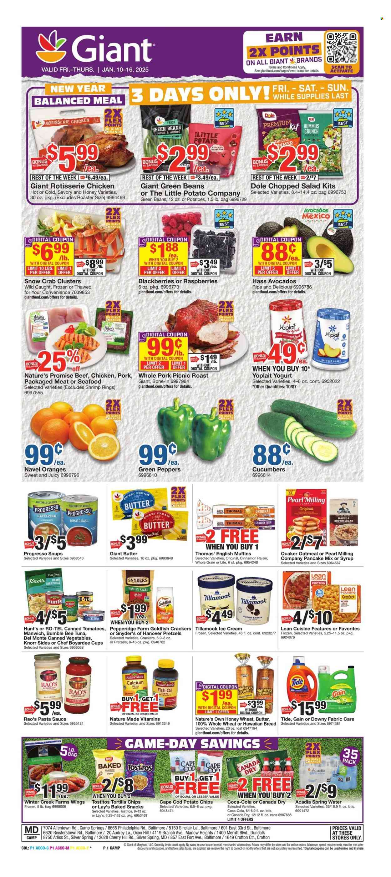 Giant Food ad - 01/10/2025 - 01/16/2025. Page 1