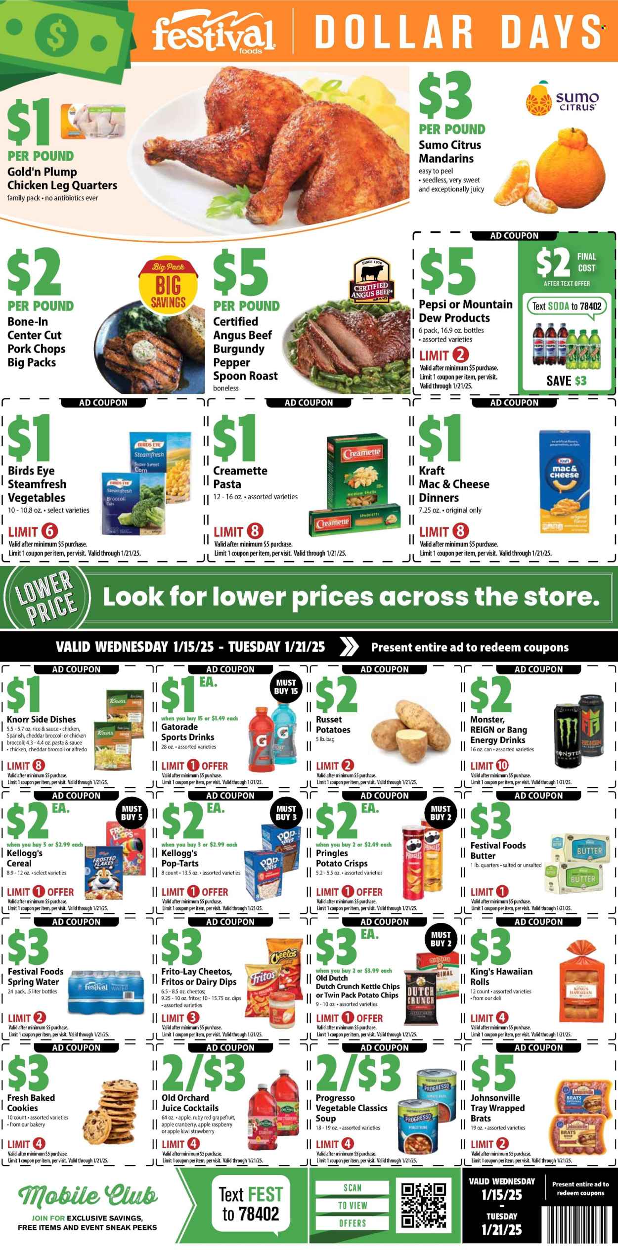 Festival Foods ad - 01/15/2025 - 01/21/2025. Page 1