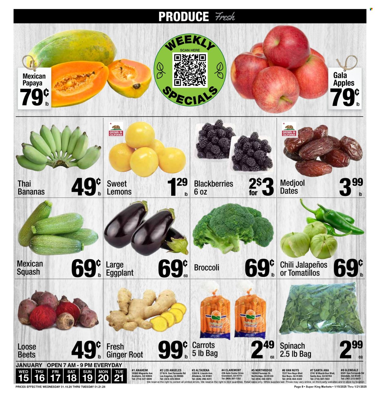 Super King Markets ad - 01/15/2025 - 01/21/2025. Page 8