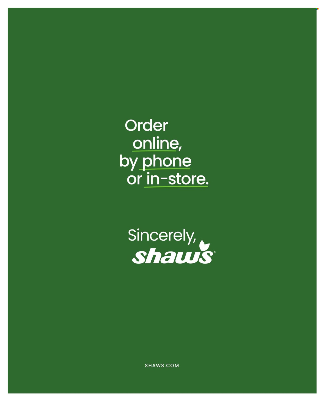Shaw’s ad - 01/01/2025 - 12/31/2025. Page 40