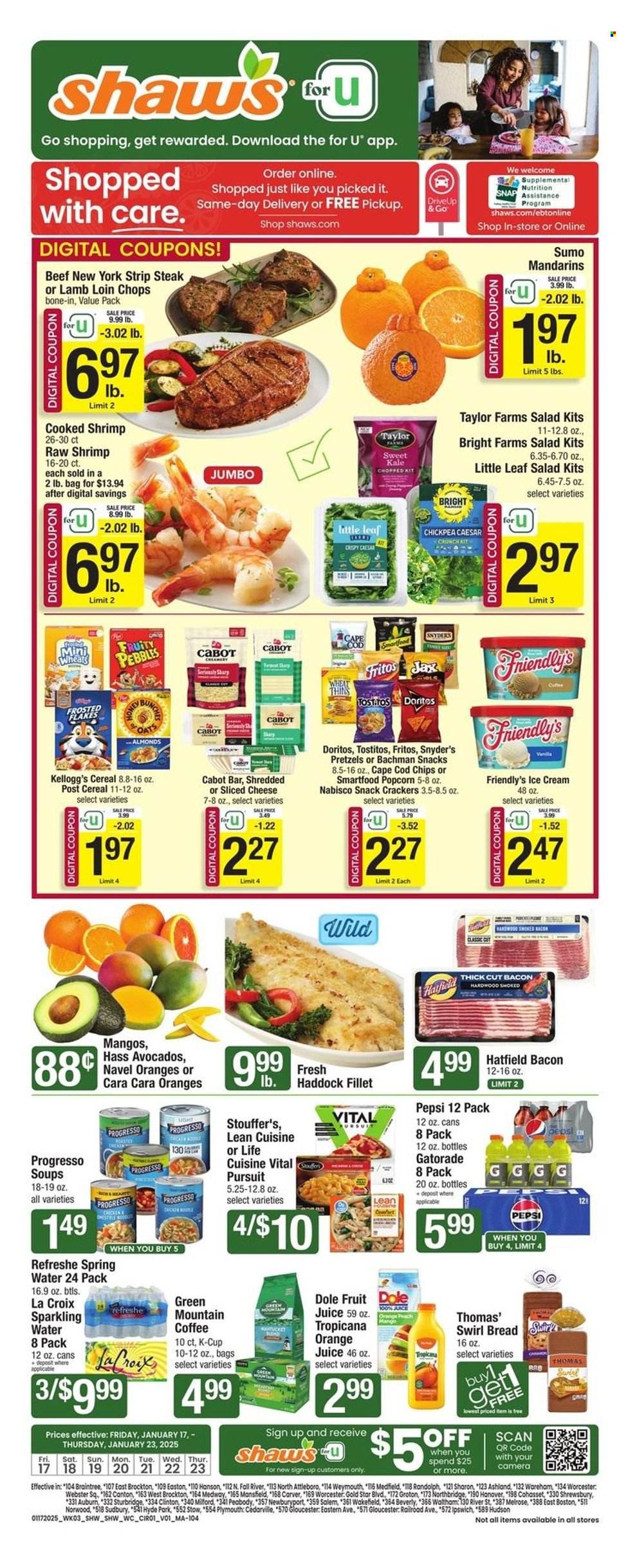 Shaw’s ad - 01/17/2025 - 01/23/2025. Page 1