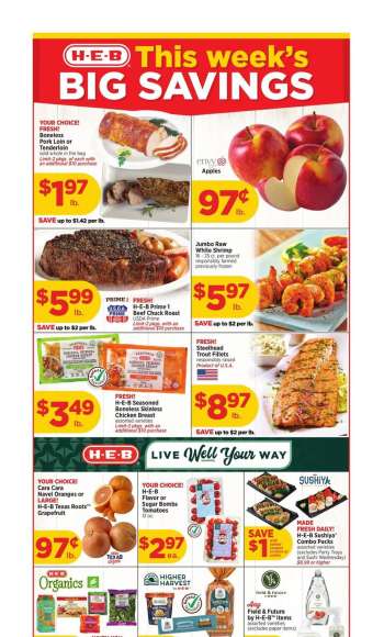 H-E-B Flyer - 01/22/2025 - 01/28/2025.