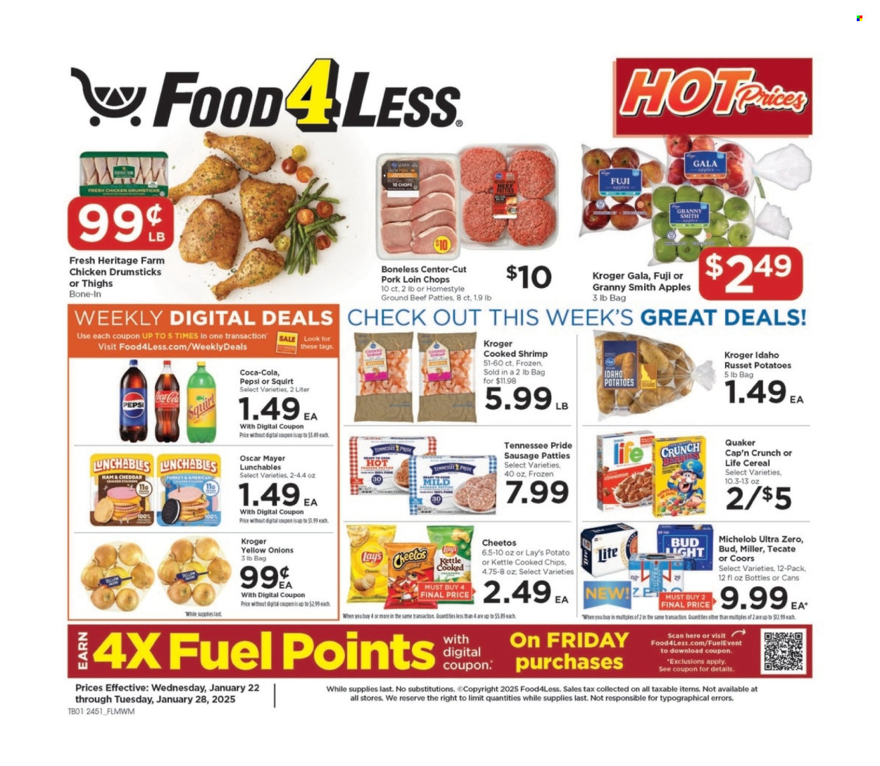 Food 4 Less ad - 01/22/2025 - 01/28/2025. Page 1