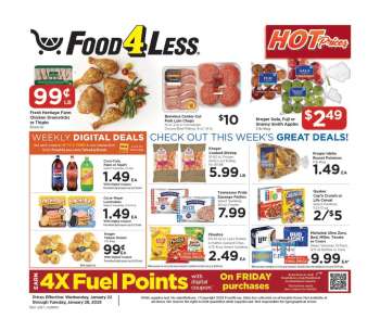 Food 4 Less Flyer - 01/22/2025 - 01/28/2025.